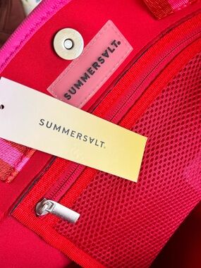 summersalt Hot Pink Mesh Interior Tote